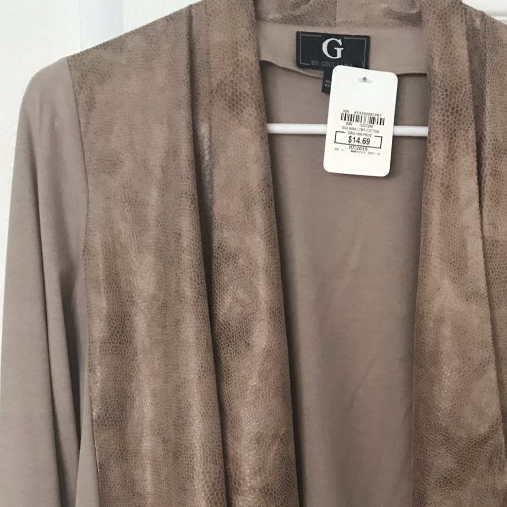 G by Giuliana Faux suede cardigan